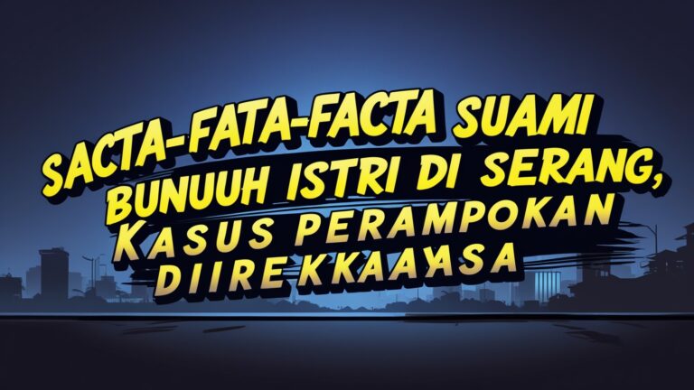 Fakta-Fakta Suami Diduga Bunuh Istri di Serang, Kasus Perampokan Direkayasa
